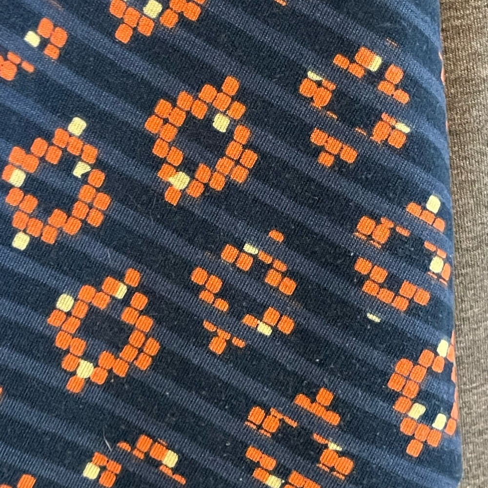 LuLaRoe Randy Tee Grey Body with Blue and Pink Printed Sleeve - Picture 5 of 8